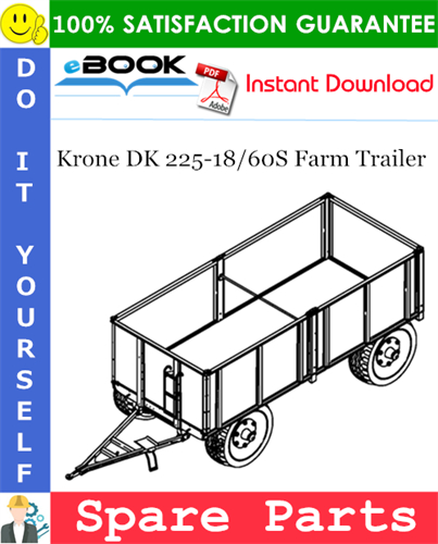 Krone DK 225-18/60S Farm Trailer Spare Parts Catalog