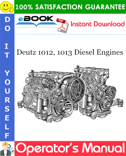 Deutz 1012, 1013 Diesel Engines Operator's Manual