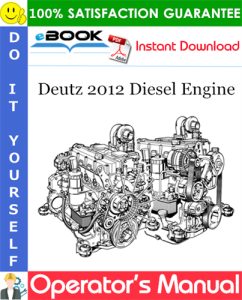 Deutz 2012 Diesel Engine Operator's Manual