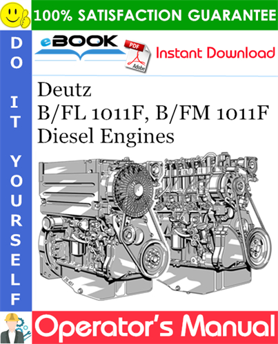 Deutz B/FL 1011F, B/FM 1011F Diesel Engines Operator's Manual