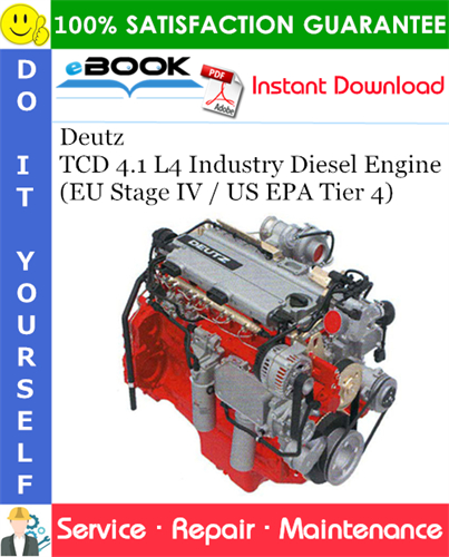 Deutz TCD 4.1 L4 Industry Diesel Engine (EU Stage IV / US EPA Tier 4)