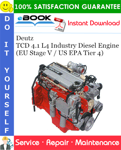 Deutz TCD 4.1 L4 Industry Diesel Engine (EU Stage V / US EPA Tier 4)