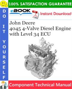 John Deere 4045 4-Valve Diesel Engine with Level 34 ECU Component
