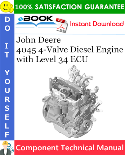 John Deere 4045 4-Valve Diesel Engine with Level 34 ECU Component