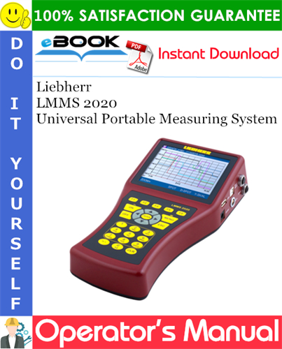 Liebherr LMMS 2020 Universal Portable Measuring System Operator's Manual