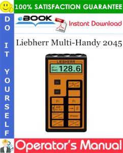 Liebherr Multi-Handy 2045 Operator's Manual