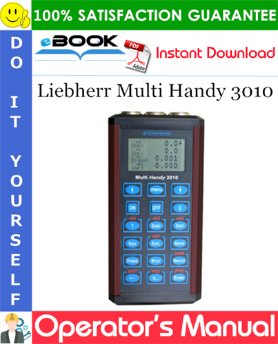 Liebherr Multi Handy 3010 Operator's Manual