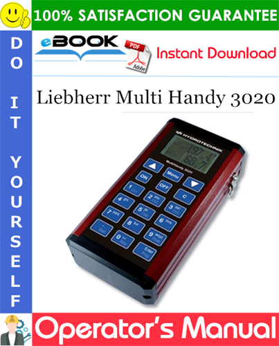Liebherr Multi Handy 3020 Operator's Manual