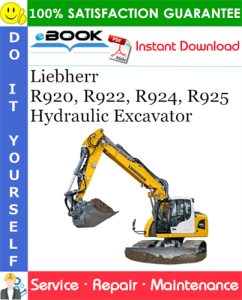 Liebherr R920, R922, R924, R925 Hydraulic Excavator Service Repair Manual