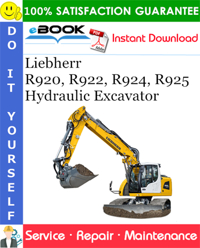 Liebherr R920, R922, R924, R925 Hydraulic Excavator Service Repair Manual