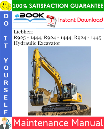 Liebherr R925 - 1444, R924 - 1444, R924 - 1445 Hydraulic Excavator