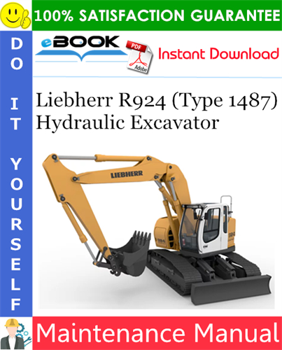 Liebherr R924 (Type 1487) Hydraulic Excavator Maintenance Manual
