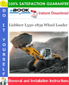Liebherr L550-1839 Wheel Loader Removal and Installation Manual