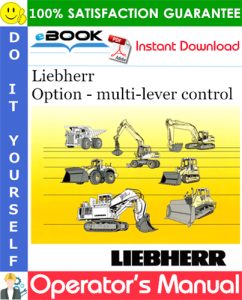 Liebherr Option - multi-lever control Operator's Manual