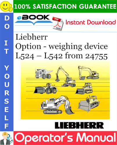Liebherr weighing device Option Operator's Manual