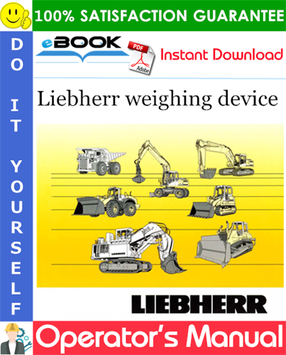 Liebherr weighing device Operator's Manual