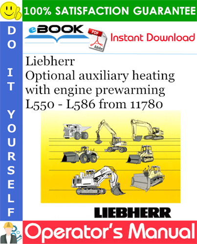 Liebherr Optional auxiliary heating with engine prewarming Operator's Manual