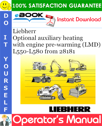 Liebherr Optional auxiliary heating with engine pre-warming (LMD) Operator's Manual