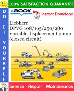 Liebherr DPVG 108/165/250/280 Variable displacement pump (closed circuit)