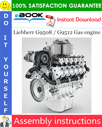 Liebherr G9508 / G9512 Gas engine Assembly instructions Manual