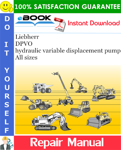 Liebherr DPVO hydraulic variable displacement pump All sizes Repair Manual